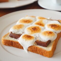 マシュマロ チョコバナナ トースト レシピ 作り方 By ブルーボリジ 楽天レシピ